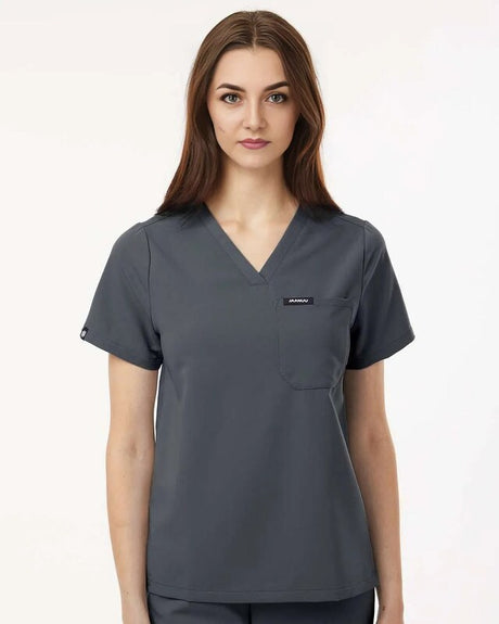 Jaanuu® Women's Calix Fit & Flare Scrub V-Neck Top