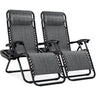 Best Choice Products Set of 2 Zero Gravity Lounge Chair Recliners for Patio, Pool w/ Cup Holder Tray