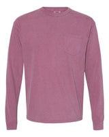 Comfort Colors® Garment-Dyed Heavyweight Crewneck Long Sleeve Pocket T-Shirt