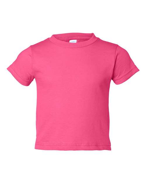 RADYAN® Toddler Cotton Jersey Crew Neck Short Sleeve Tee - 3301T
