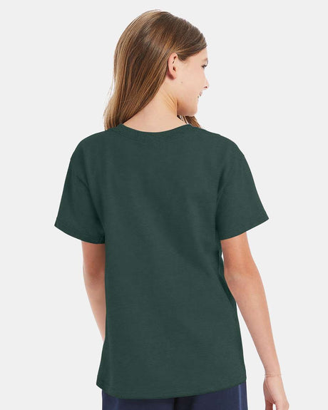 Hanes® Essential-T Crewneck Short Sleeve Youth T-Shirt