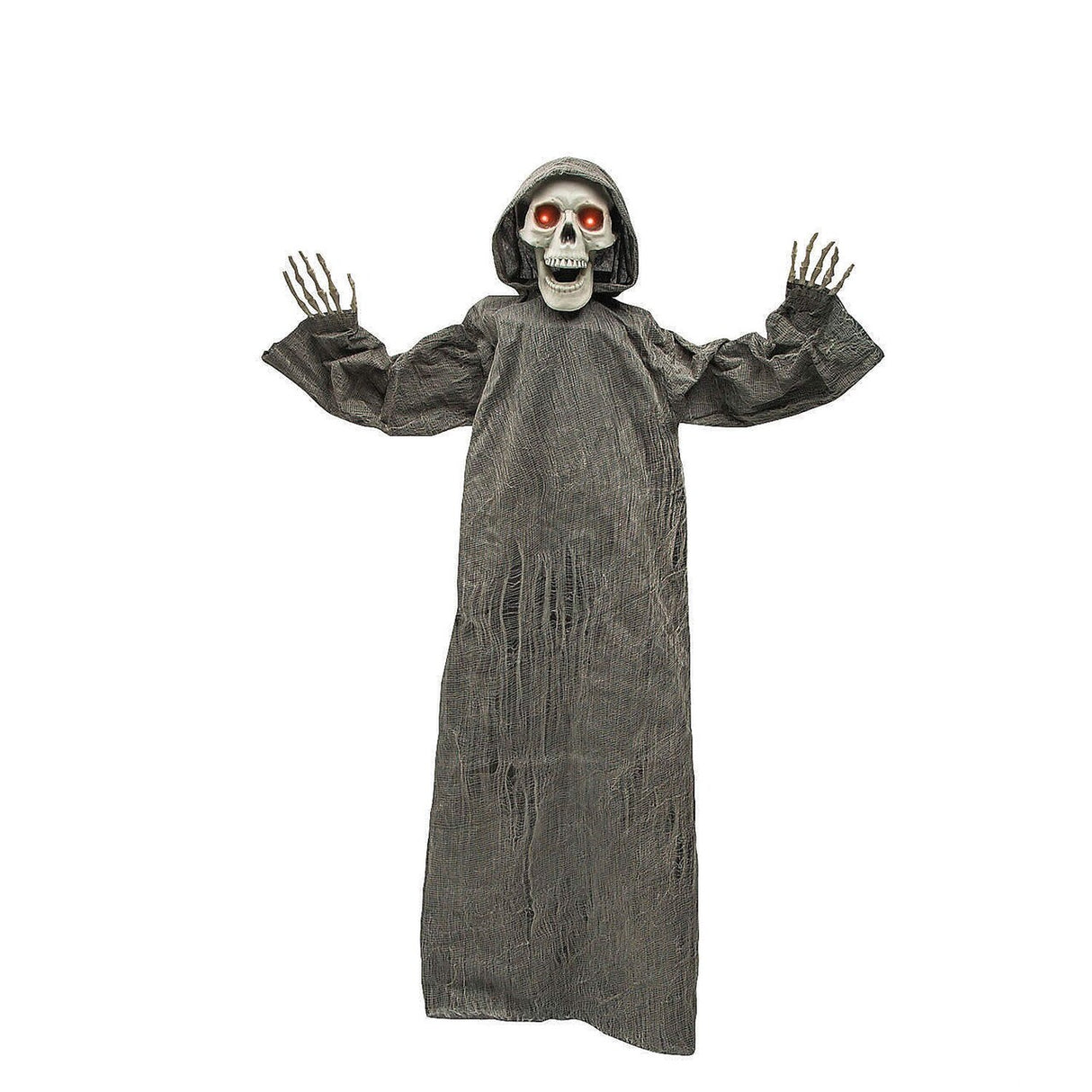4 Ft Hanging Gray Skeleton Reaper Halloween Decoration