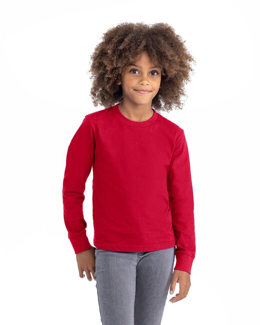 Next Level® Apparel Youth Cotton Crewneck Long Sleeve T-Shirt