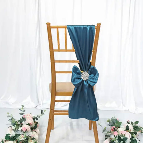 10 Pieces Serene Satin Chair Bands, 8"x108" Smooth Event Sashes