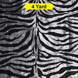 Zebra Flocking Taffeta Flocking Velvet Zebra Fabric 60" Wide