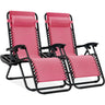 Best Choice Products Set of 2 Zero Gravity Lounge Chair Recliners for Patio, Pool w/ Cup Holder Tray