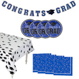 102-Piece Graduation Party Solid Color Dessert Disposable Tableware Kit for 50 Guests