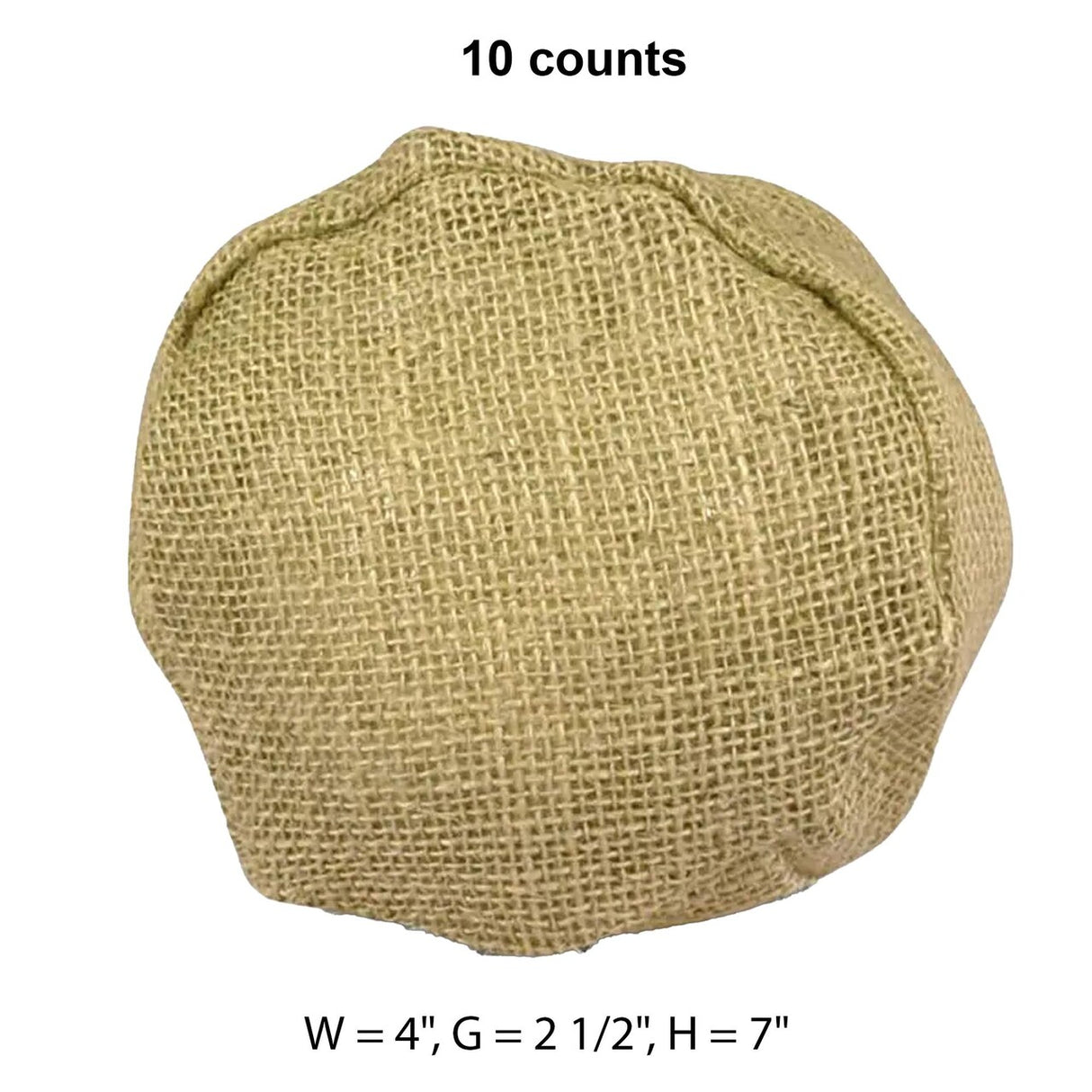 Natural Burlap Round Bottom Bags 4 '' X 2 1/2 '' X 7 ''
