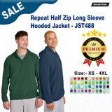 Sport-Tek® Repeat Half Zip Long Sleeve Hooded Jacket