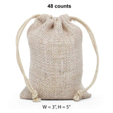 Colored Jute Bags 3 '' X 5 '' Bleached