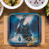 8 Ct Polar Express Paper Plates Holiday Christmas Party Supplies Square Paper Plates 9"