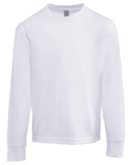 Next Level® Apparel Youth Cotton Crewneck Long Sleeve T-Shirt
