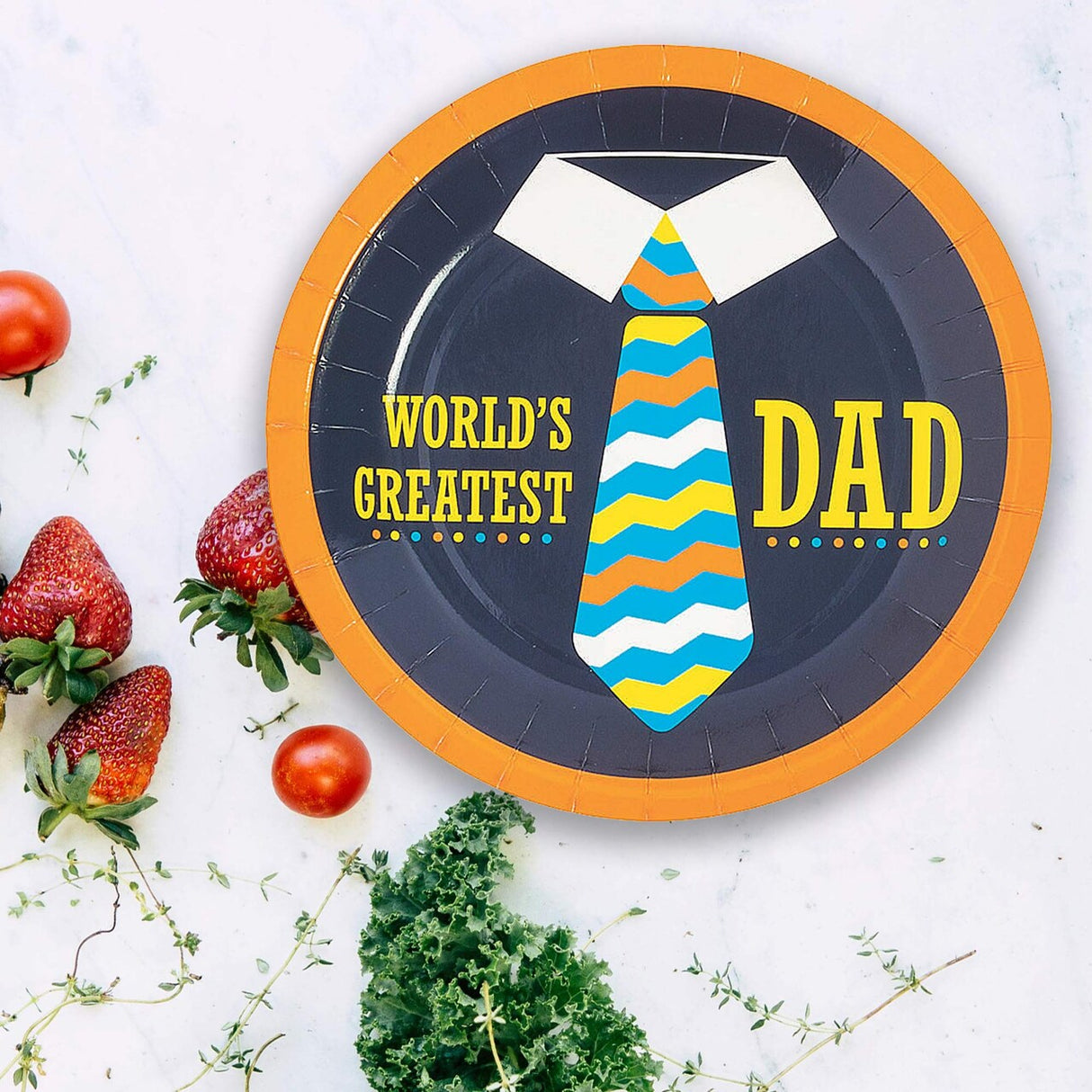 8 Ct. Father’s Day World’s Greatest Dad Dessert Plates 7" Party Paper Plates