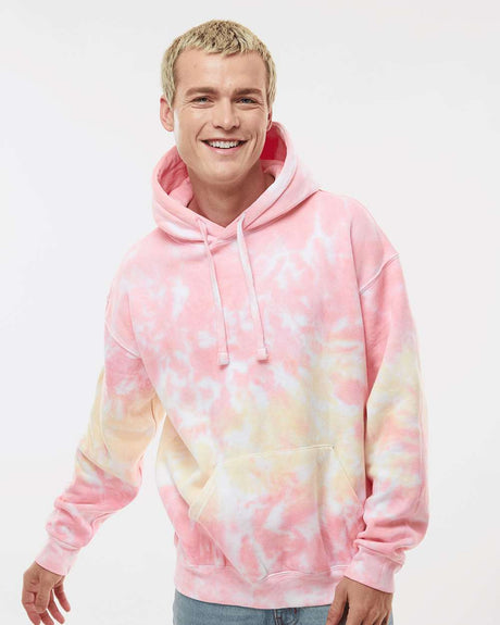 Colortone Tie-Dyed Hooded Sweatshirt cozy fleece pullover
