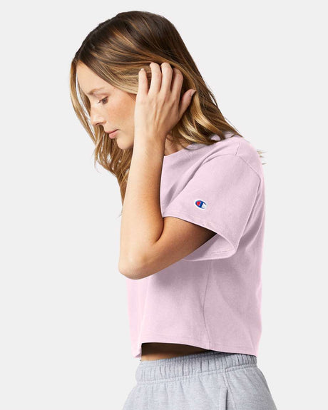 Champion women's heritage cropped cotton jersey T-shirt