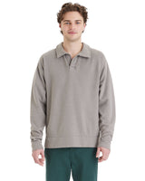 ComfortWash by Hanes® Garment Dye Polo Collar Sweatshirt - GDH490