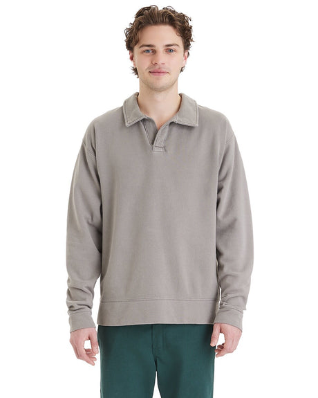 ComfortWash by Hanes® Garment Dye Polo Collar Sweatshirt - GDH490