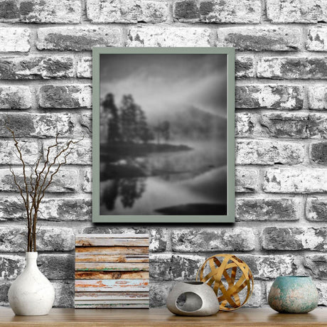 16x20" ओक इफ़ेक्ट फ़्रेम – डीप डिज़ाइन, माउंट के साथ कील-रहित हैंगिंग, गैलरी के लिए तैयार!