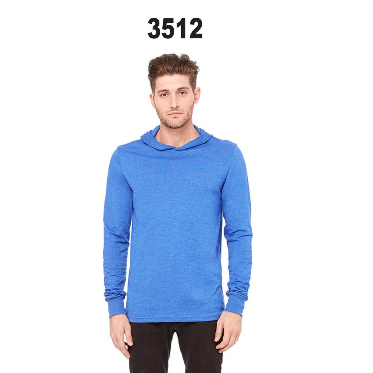 BELLA + CANVAS® Jersey Hooded Long Sleeve Tee