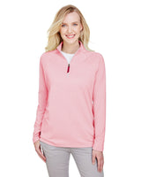 Devon & Jones®  Ladies Clubhouse Micro-Stripe Quarter-Zip