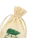 Christmas Tree Cheerful Holiday Muslin Bag 4" x 6"