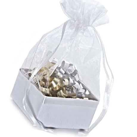 Box On The Bottom Organza Bags 2 1/2'' x 2 7/8'' x 6 1/2'' Gifts