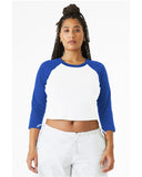 BELLA + CANVAS® Ladies Micro Ribbed Three Quarter Raglan Baby T Shirt
