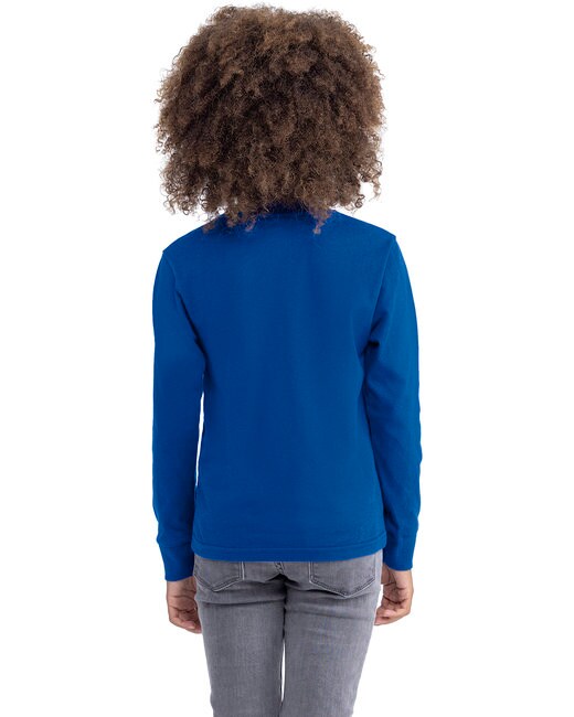 Next Level® Apparel Youth Cotton Crewneck Long Sleeve T-Shirt
