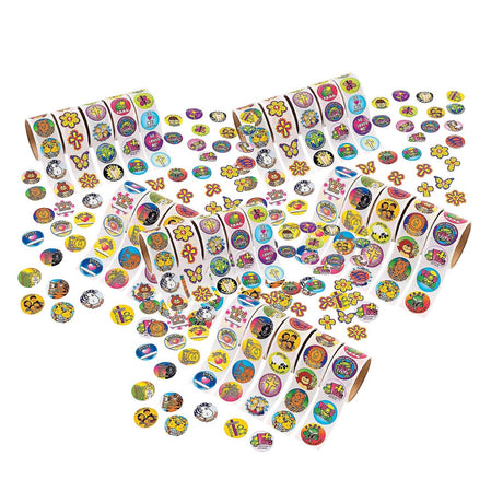 1 1/2" Bulk Religious Rolls of Stickers Assortment 1000 Pc