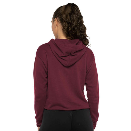Image 1: Bella Canvas Women's Crop Fleece Long Sleeve HoodieImage 2: Women's cropped fleece hoodie styleImage 3: Soft long sleeve crop sweatshirtImage 4: Premium Bella Canvas fashion hoodieImage 5: Blank crop hoodie for custom printingImage 6: Trendy women's fleece apparel