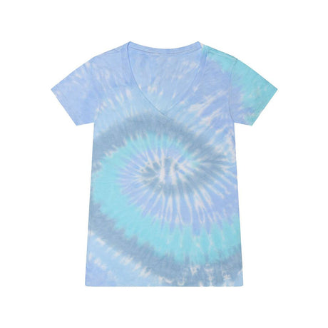 Colortone® Women's Tie-Dyed V-Neck Short Sleeve T-Shirt