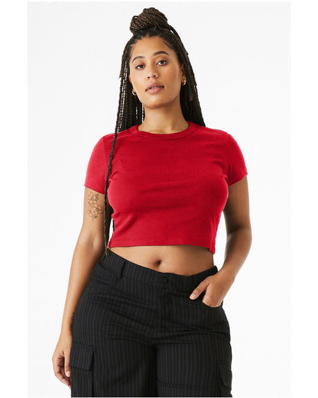 Bella + Canvas® Ladies Micro Ribbed Baby Crewneck T-Shirt
