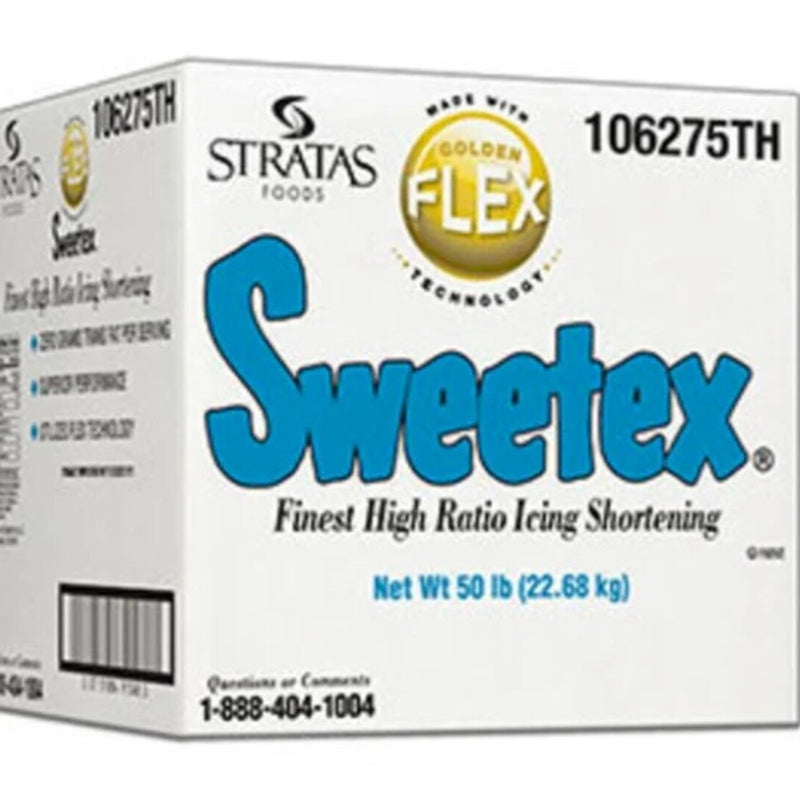 Sweetex 50 LB Golden Flex Icing Shortening High Ratio White Smooth Texture Trans Fat Free Base