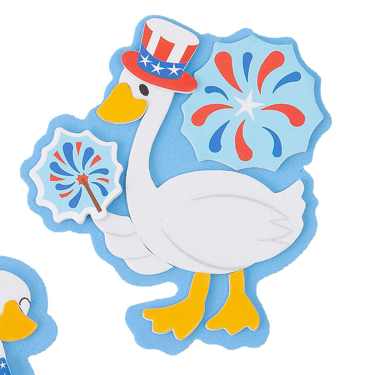 3 3/4" - 4" Patriotic Silly Goose Firework Magnet Craft Kit Makes 12