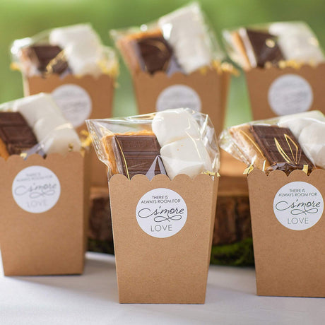 1 1/2"Bulk 100 Pc S'more Love Wedding Favor Sticker Roll