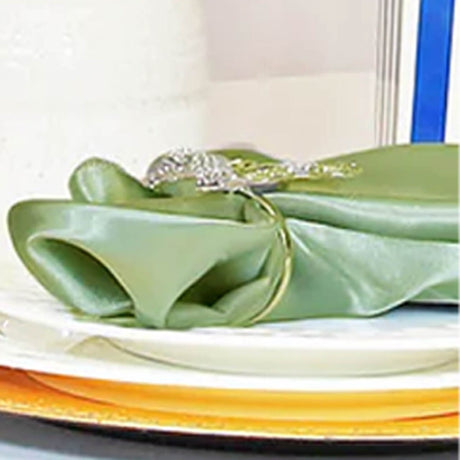 10 Pieces Sage Green Satin Chair Sashes for Rustic Wedding and Party Decor 8x108 inches