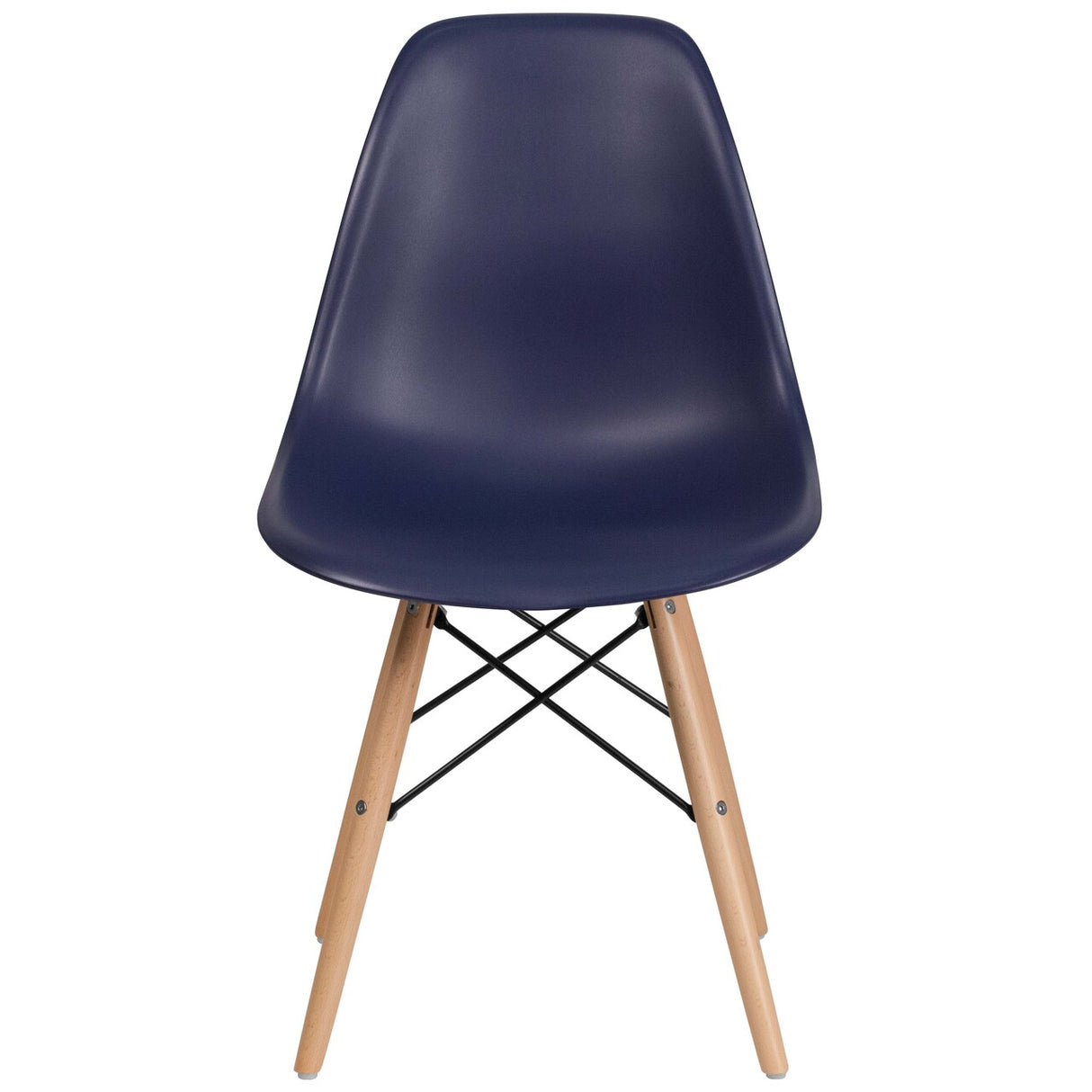 Merrick Lane Elton Series Polypropylene Accent Chair with Metal Braced Wooden Legs