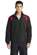 Sport-Tek Men's Colorblock Raglan Jacket popular choice for Man With a stylish and comfortable jacket suitable for various outdoor activities and casual wear