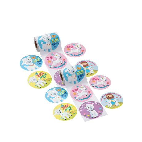 Religious Good Shepherd Sticker Roll 100 Pc
