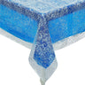 White Lace-Printed & Solid Color Rectangle Disposable Plastic Tablecloth Kit – Set of 2