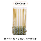 Stripe Patterned Cello Bags 4 '' x 2 1/2 '' x 9 1/2 '' Vertical Stripe Gold Color
