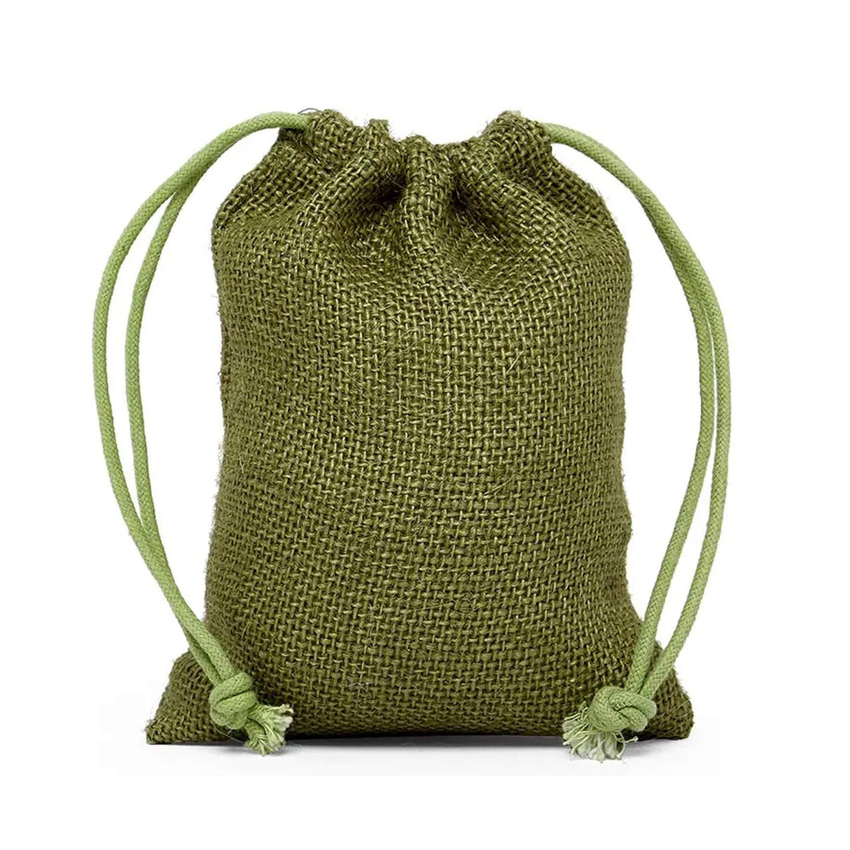 Colored Jute Bags 6 '' X 10 '' Moss