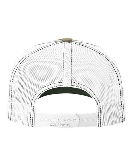 Richardson seven-panel mesh trucker cap for casual wear