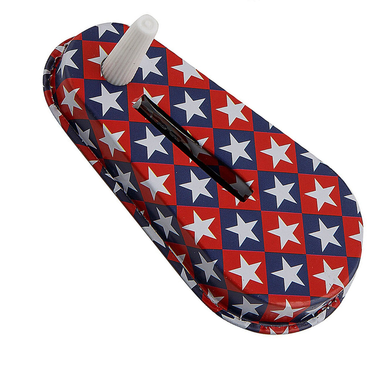 3 1/2" Diam. Bulk 50 Pieces Patriotic Red, White & Blue Metal Noisemakers