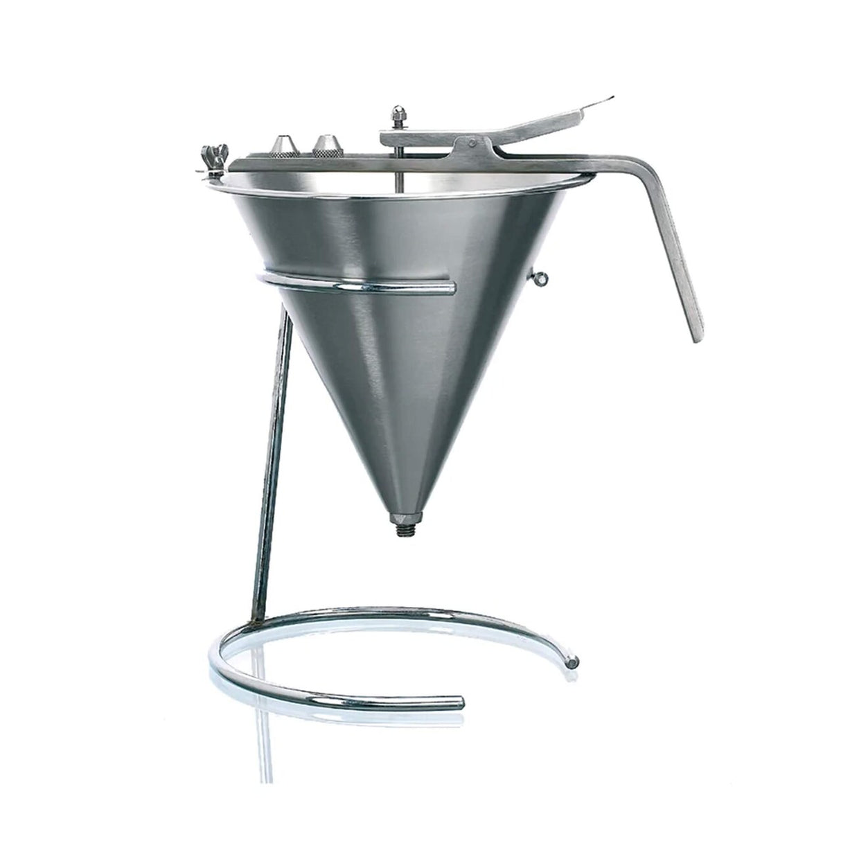 Chrome Funnel Strainer Stand Heat Resistant Frame