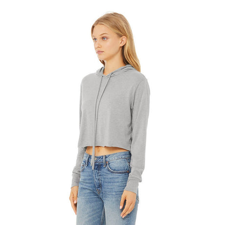 BELLA + CANVASÂ Ladies Cropped Long Sleeve Hooded T Shirt - S