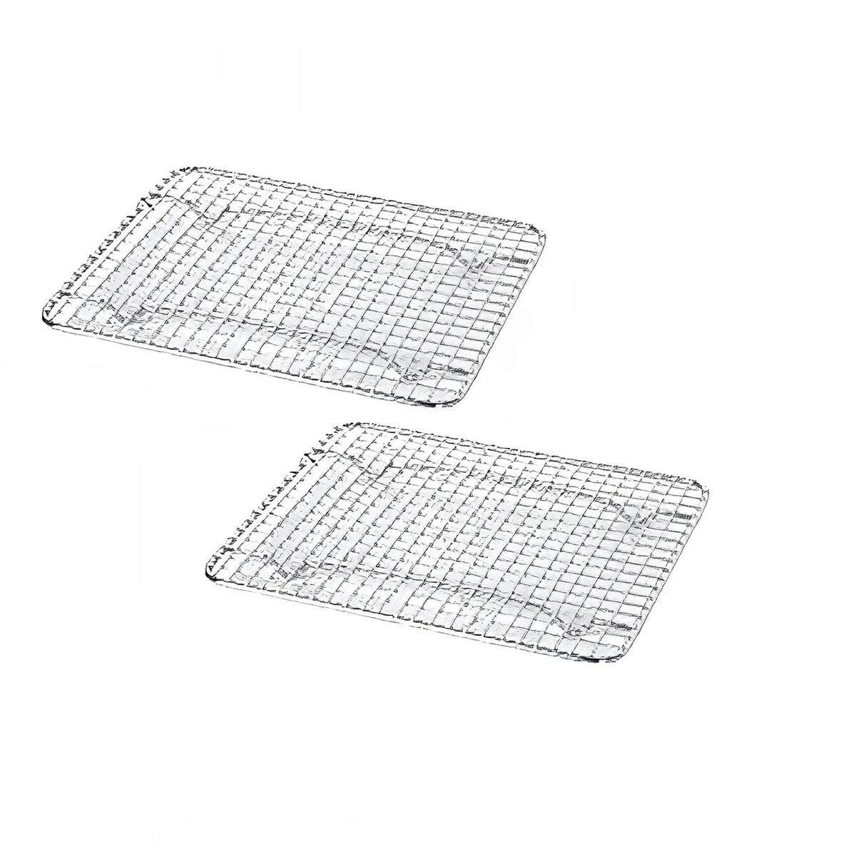 Chrome Plated Footed Wire Pan Grate 5 x 10 Third Size