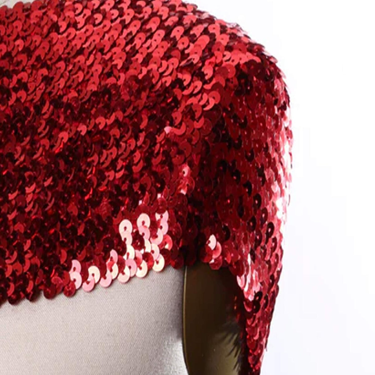 1 Yard Red Large Stretch Sequin Trim