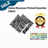 Zebra Nouveau Printed Spandex Fabric