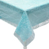 White Lace-Printed & Light Pink Rectangle Disposable Plastic Tablecloth Kit - 2 Pc.